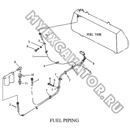 Топливные трубопроводы/FUEL PIPING Shantui SD23
