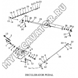 Педаль деселератора/DECELERATOR PEDAL Shantui SD23