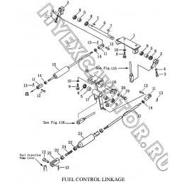 Тяга управления подачей топлива/FUEL CONTROL LINKAGE Shantui SD23