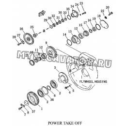 Отбор мощности/POWER TAKE OFF Shantui SD23