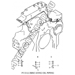 Смазочный трубопровод/P.T.O.LUBRICATING OIL PIPING Shantui SD23