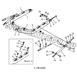 Рама дугообразная/C-FRAME Shantui SD23