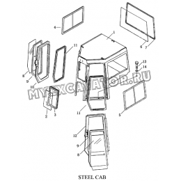 Кабина/STEEL CAB Shantui SD23