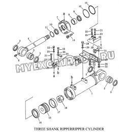 Рыхлитель тройной/THREE SHANK RIPPERRIPPER CYLINDER Shantui SD23