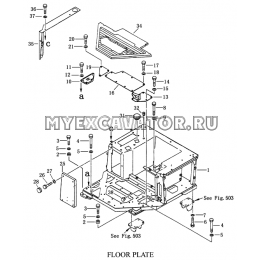 Пол кабины/FLOOR PLATE Shantui SD23