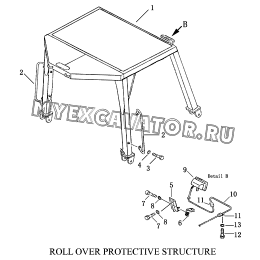 Защита верхняя/ROLL OVER PROTECTIVE STRUCTURE Shantui SD23