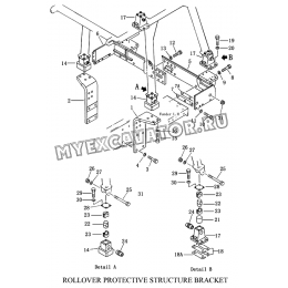 Защита верхняя/ROLLOVER PROTECTIVE STRUCTURE BRACKET Shantui SD23