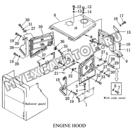 Капот/ENGINE HOOD Shantui SD23