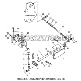 Гидросистема/SINGLE SHANK RIPPER CONTROL LEVER Shantui SD23