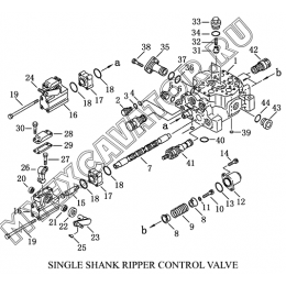 Гидросистема/SINGLE SHANK RIPPER CONTROL VALVE Shantui SD23
