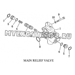 Гидросистема/MAIN RELIEF VALVE Shantui SD23