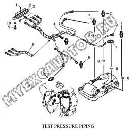 Гидросистема/TEST PRESSURE PIPING Shantui SD23