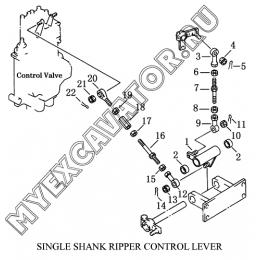 Гидросистема/SINGLE SHANK RIPPER CONTROL LEVR Shantui SD23