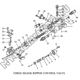 Гидросистема/THREE SHANK RIPPER CONTROL VALVE Shantui SD23