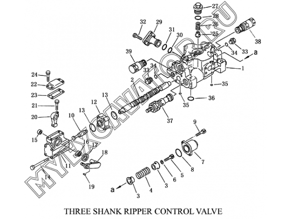 Гидросистема/THREE SHANK RIPPER CONTROL VALVE Shantui SD23