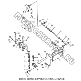 Гидросистема/THREE SHANK RIPPER CONTROL LINKAGE Shantui SD23