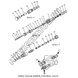 Гидросистема/THREE SHANK RIPPER CONTROL VALVE Shantui SD23