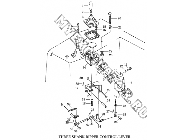 Гидросистема/THREE SHANK RIPPER CONTROL LEVER Shantui SD23