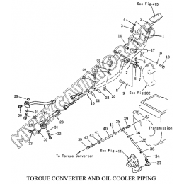 Гидросистема/TOROUE CONVERTER AND OIL COOLER PIPING Shantui SD23