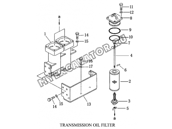 Гидросистема/TRANSMISSION OIL FILTER Shantui SD23