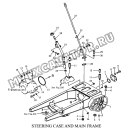 Рычаг рулевого управления и основная стойка/STEERING CASE AND MAIN FRAME Shantui SD23