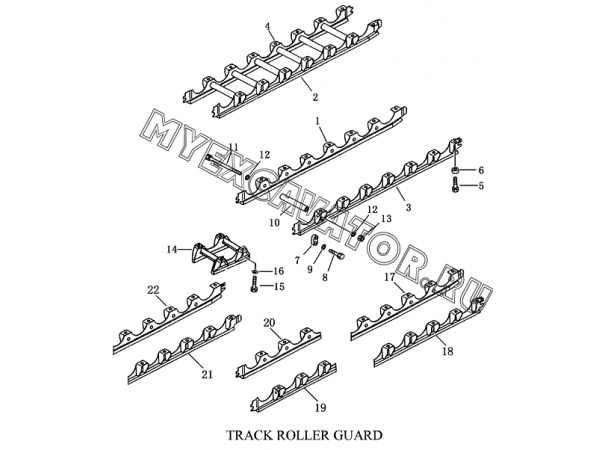 Каток опорный/TRACK ROLLER GUARD Shantui SD23