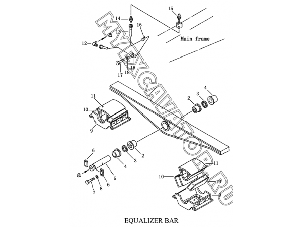 Балка балансирная/EQUALIZER BAR Shantui SD23