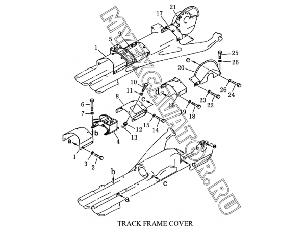 Крышка рамы гусеницы/TRACK FRAME COVER Shantui SD23