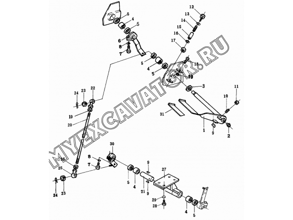 Педаль деселератора/Decelerator pedal 171-05-A0000-3 Shantui SD32