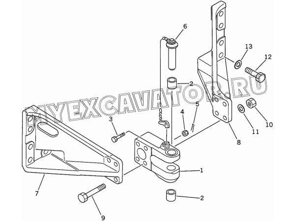 Сцепное устройство/Traction device 175-69-20003 Shantui SD32