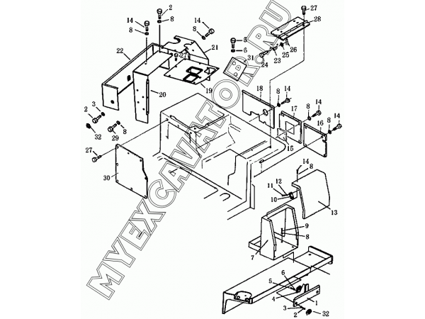 Крышка задняя/Cover,rear 171-51-A0000-3 Shantui SD32