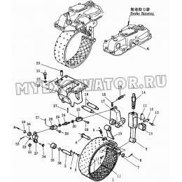Тормозная лента/Brake band and linkage 175-33-24006-1 Shantui SD32