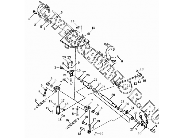 Педаль тормоза/Brake pedal 171-26-A0000-2 Shantui SD32