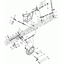 Переключение передач/Gear shift lever (2/2) 175-43-38007-2 Shantui SD32