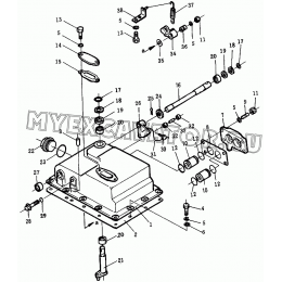Трансмиссия/Cover and valve control lever 175-15-35002-2 Shantui SD32