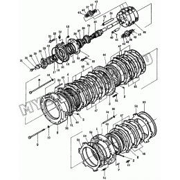Трансмиссия/Transmission gear and shaft (1/2) 175-15-00226-2 Shantui SD32