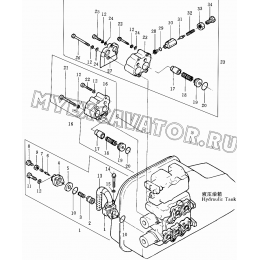 Гидросистема/Blade lift and ripper control valve (2/2) 701-43-24002-2 Shantui SD32