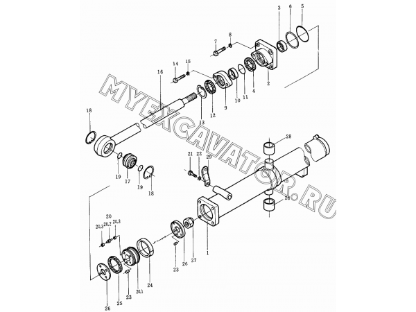 Гидросистема/Blade lift cylinder 175-63-133(4)00-1 Shantui SD32