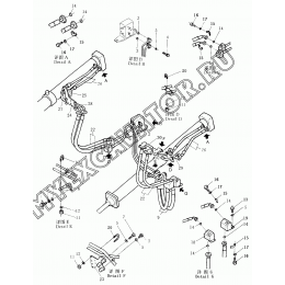 Гидросистема/Blade lift piping (2/2) 24Y-62-00000-2 Shantui SD32