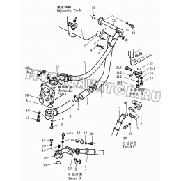 Гидросистема/Hydrautic piping ass'y 175-60-26001 Shantui SD32