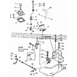 Гидросистема/Ripper control lever 171-87-A0000-1 Shantui SD32