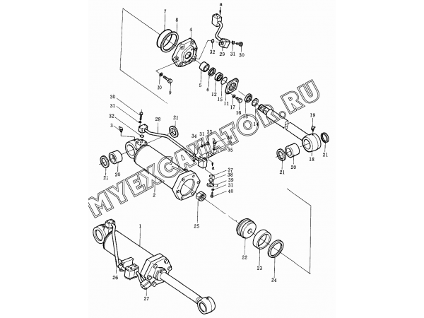 Гидросистема/Ripper lift cylinder 175-63-427(8)00 Shantui SD32