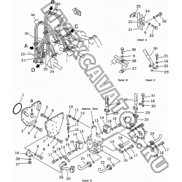 Гидросистема/Ripper cylinder piping 171-64-A0000-2 Shantui SD32