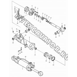 Гидросистема/Ripper tilt cylinder 175-63-437(8)00 Shantui SD32