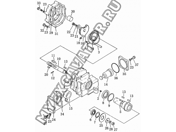 Гидросистема/Servo valve 702-12-14000 Shantui SD32