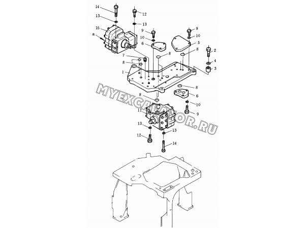 Гидросистема/Servo valve and valve seat 171-86-A0000-1 Shantui SD32