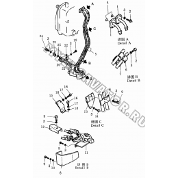 Гидросистема/Tilt piping 175-61-18001 Shantui SD32