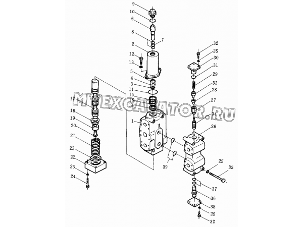 Гидросистема/Valve ass'y 700-61-13006 Shantui SD32
