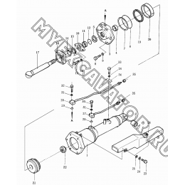 Гидросистема/Tilt oil cylinder ass'y 175-63-52700 Shantui SD32