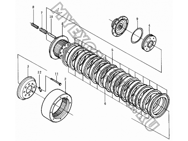 Рулевое сцепление/Steering clutch ass'y 175-22-00032 Shantui SD32